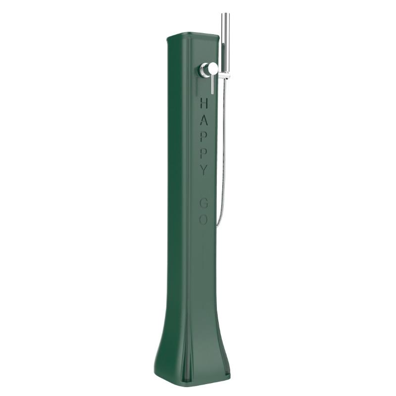 Doccia Solare Bassa Happy Go 23Lt In Polietilene Con Doccetta Mobile Colore Verde Scuro Cv-Hg140/6016