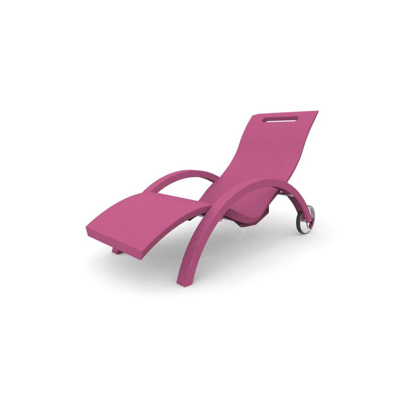Sdraio Chaise Longe Lettino Da Esterno Prendisole In Polietilene Colore Fuxia Cv-S110/4003