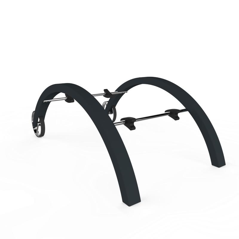 Supporto Con Ruote E Braccioli Per Chaise Longe In Polietilene Colore Antracite Cv-S910/7016